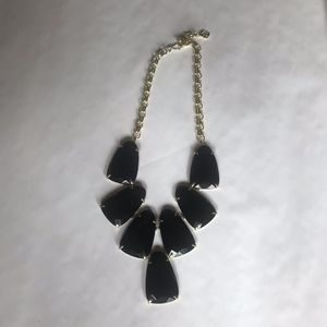 Kendra Scott Black & Gold Harlow Statement Necklac